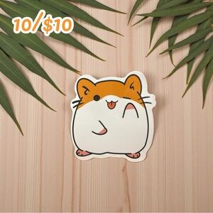 Winking Hamster Vinyl Sticker – 2” Glossy – Cute & Playful Pet Design